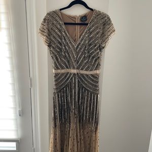 Gold beaded gown - absolutely stunning!